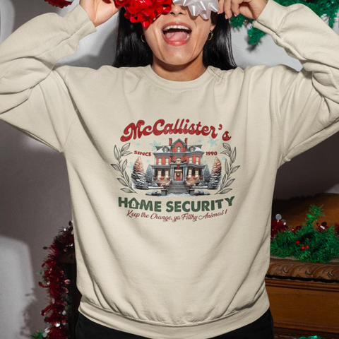 Limited Edition “McCallister’s Home Security” Holiday Sweatshirt - Natural