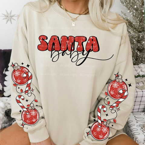 Limited Edition “Santa Baby” Holiday Sweatshirt - Natural