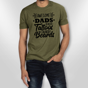 Awesome Dads Have Tattoos And Beards T-shirt