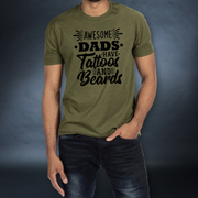 Awesome Dads Have Tattoos And Beards T-shirt