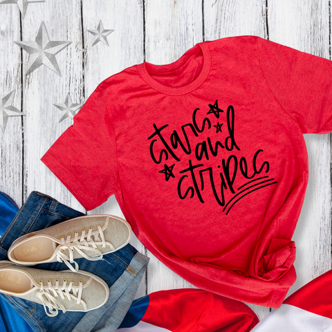 Stars and Stripes 4th of July Unisex T-Shirt