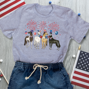 Patriotic Horses 4th of July Unisex T-Shirt