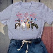 Patriotic Horses 4th of July Unisex T-Shirt