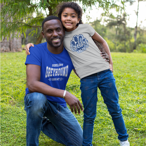 "Goolsby Greyhound Great" Stretched Logo T-Shirt | Youth & Adult