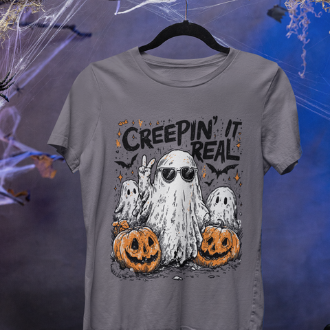 Creepin’ It Real T-Shirt | Funny Halloween Ghost Tee