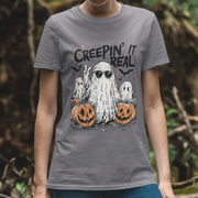 Creepin’ It Real T-Shirt | Funny Halloween Ghost Tee