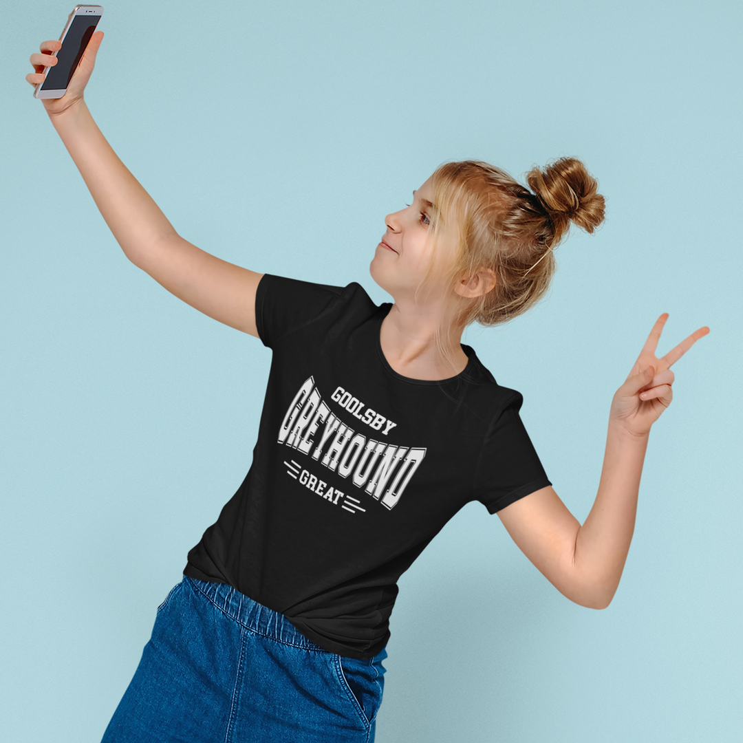 "Goolsby Greyhound Great" Stretched Logo T-Shirt | Youth &amp; Adult