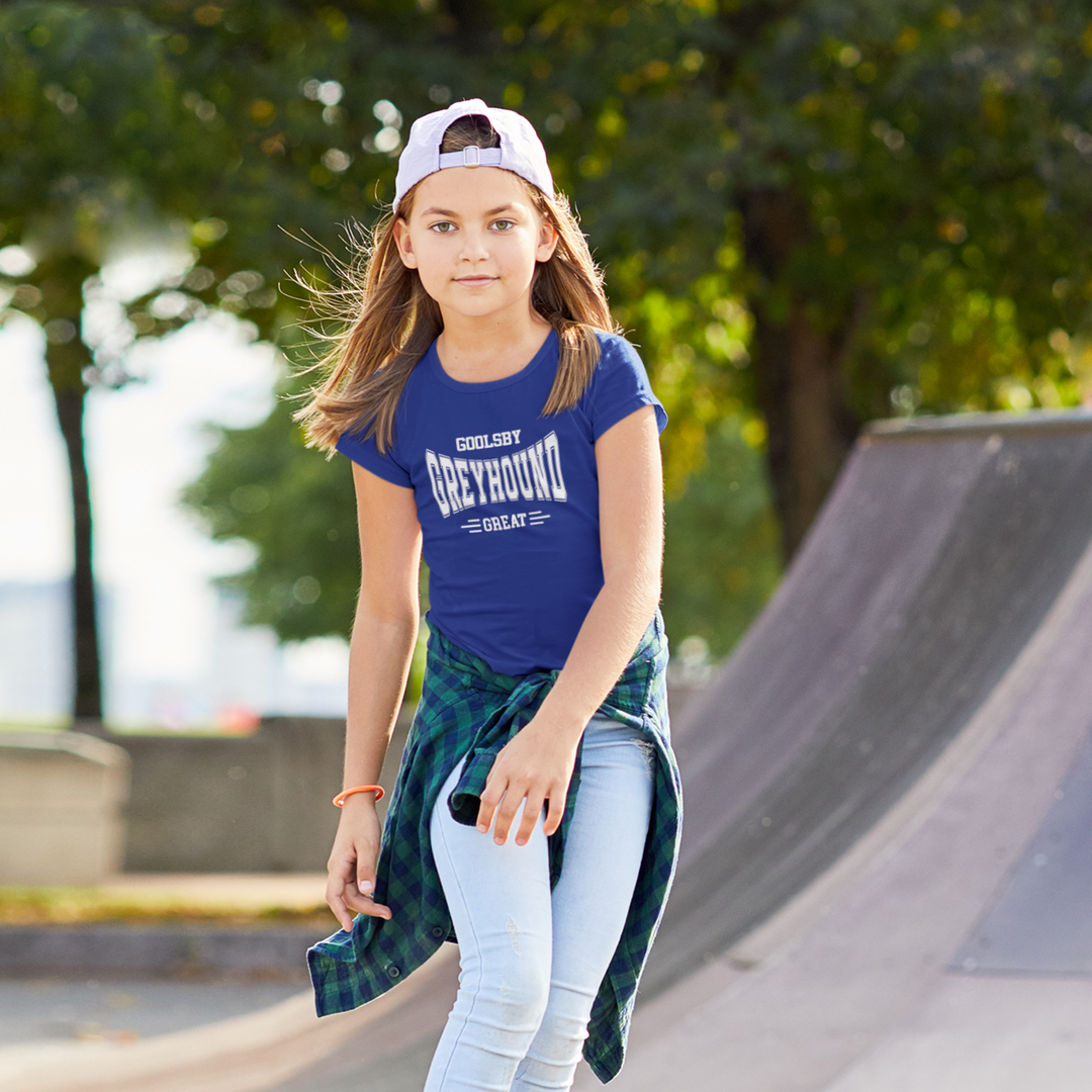 "Goolsby Greyhound Great" Stretched Logo T-Shirt | Youth &amp; Adult
