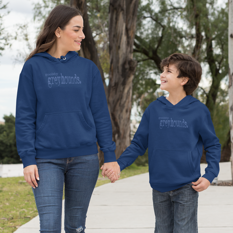 "Greyhounds" Distressed Logo Hoodie | Youth & Adult