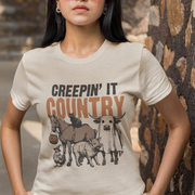 Creepin’ It Country T-Shirt - Funny Farm Animal Halloween Tee