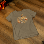 Fall Floral Pumpkin T-Shirt | Autumn Graphic Tee