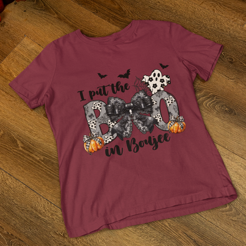 I Put the Boo in Boujee T-Shirt - Glam Halloween Tee for Fall