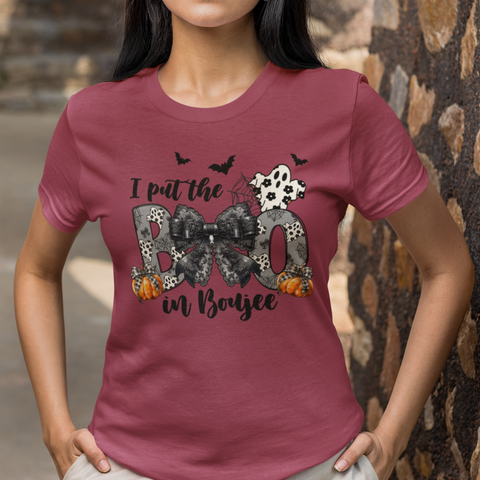 I Put the Boo in Boujee T-Shirt - Glam Halloween Tee for Fall