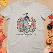 Hello Fall T-Shirt | Floral Pumpkin Fall Tee