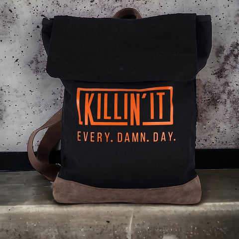 Killin It Every Damn Day Canvas Backpack