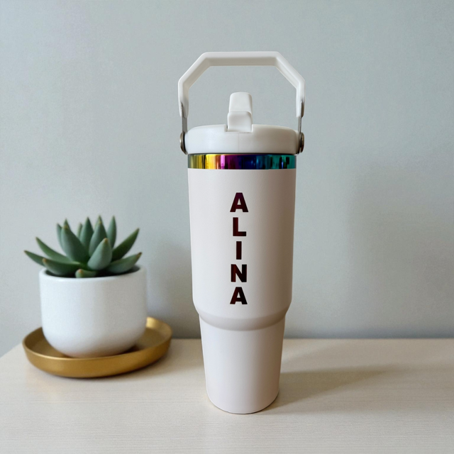 🐾 Apogee 30 oz Engraved Top-Handle Tumbler + Optional Name Personalization