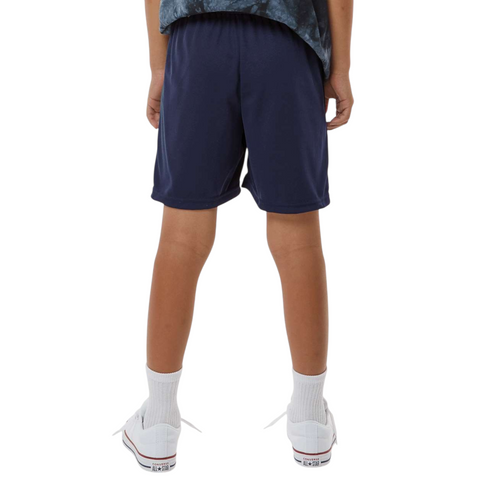 Goolsby Elementary navy blue boys shorts back view 