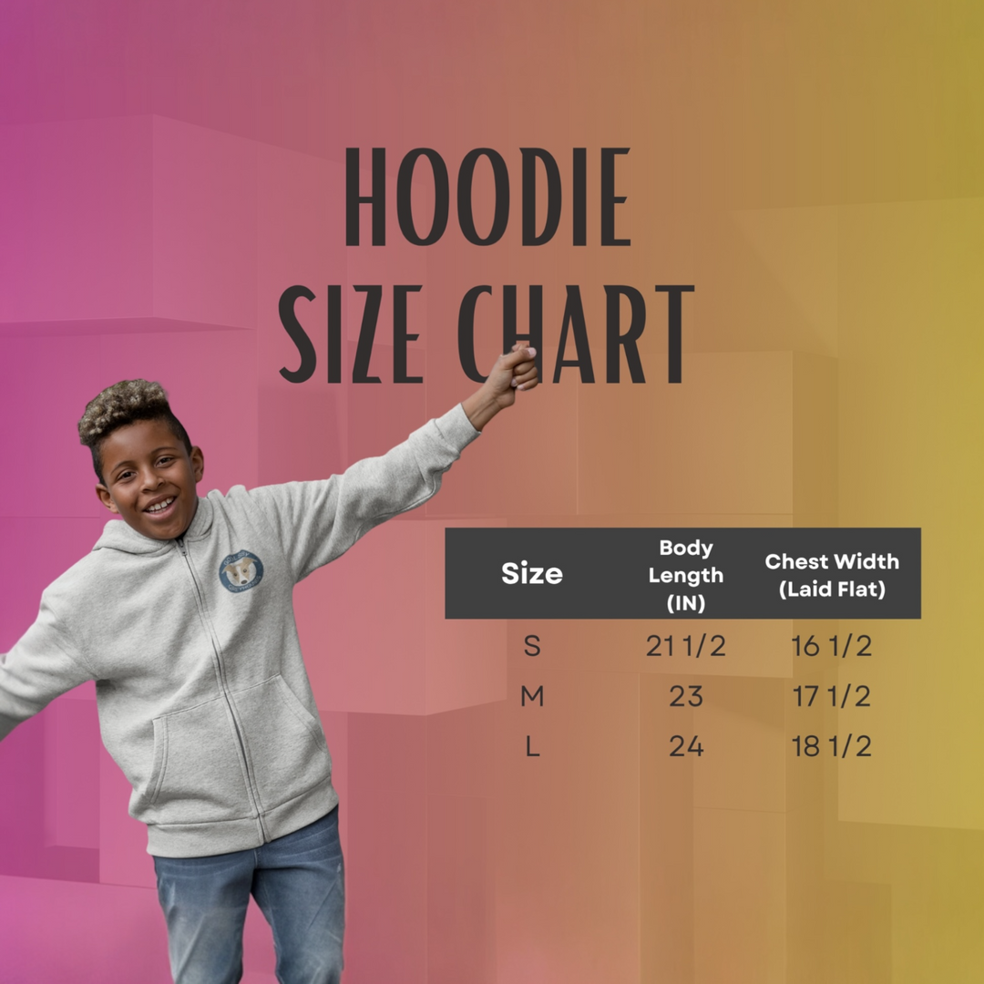 Goolsby Greyhounds Sleeved Youth Full Zip Hoodie | School Spirit Sweatshirt