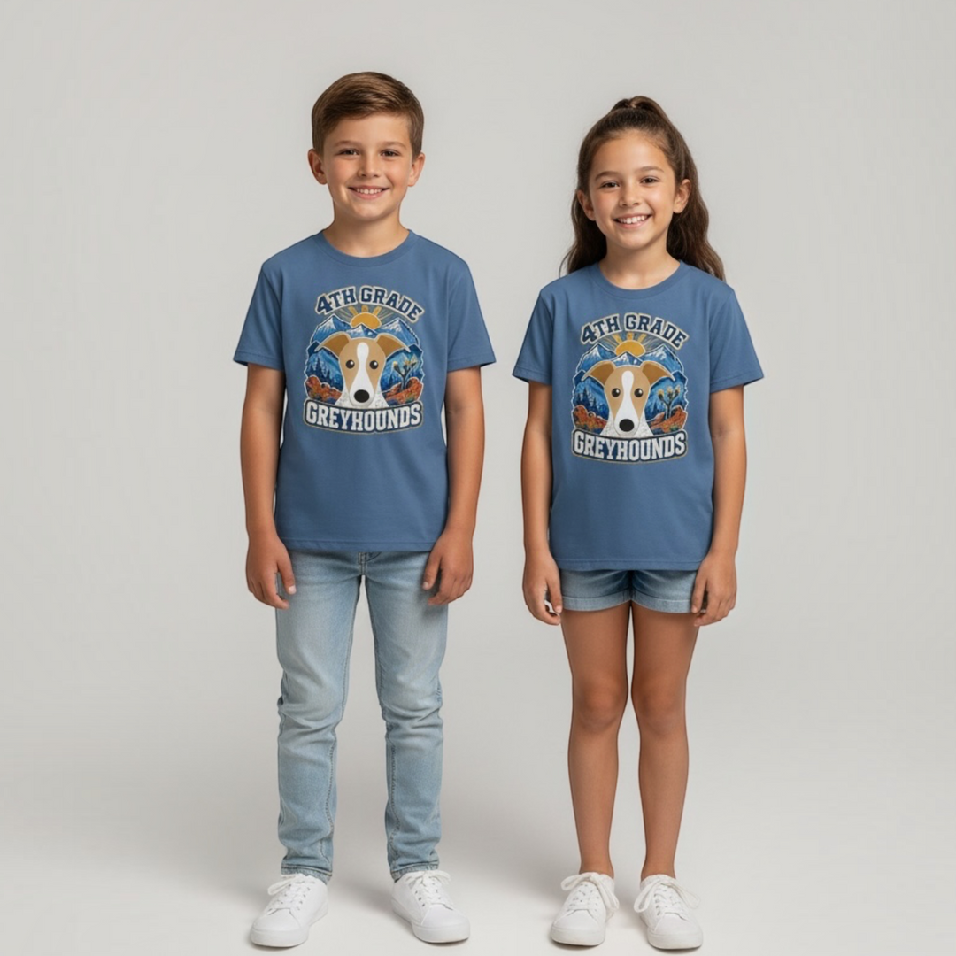 Goolsby 4th Grade Greyhounds Steel Blue T-Shirt