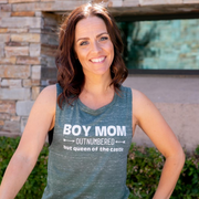 Boy Mom Outnumbered But Queen Of The Castle Muscle Tank