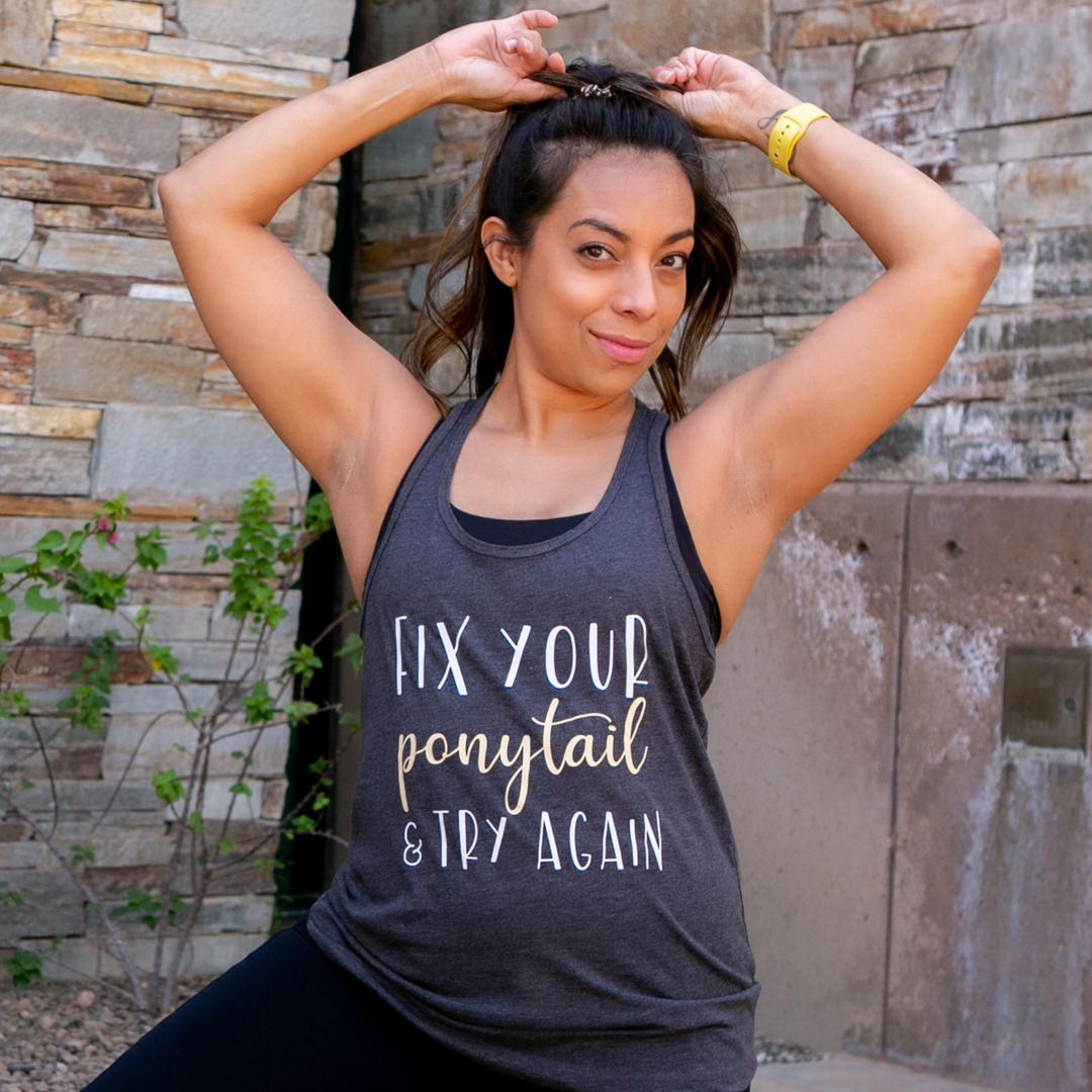 Fix Your Ponytail &amp; Try Again Razorback Tank