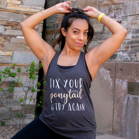 Fix Your Ponytail & Try Again Razorback Tank