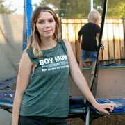 Boy Mom Outnumbered But Queen Of The Castle Muscle Tank