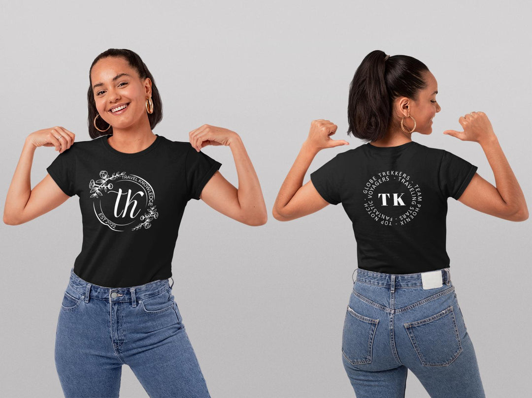 Travel Knowledge Logo T-Shirt – Two-Sided Design