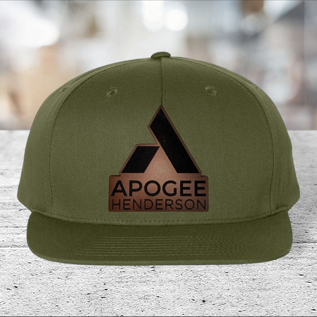 Apogee Henderson Flat Bill Leather Patch Hat