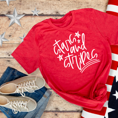 Stars and Stripes 4th of July Unisex T-Shirt