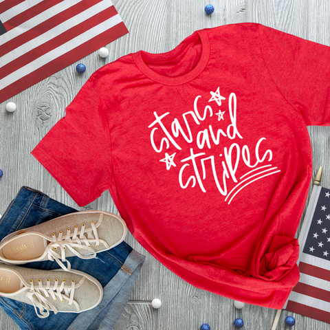 Stars and Stripes 4th of July Unisex T-Shirt