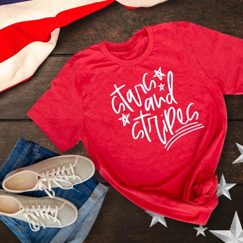 Stars and Stripes 4th of July Unisex T-Shirt