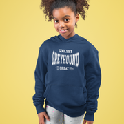 Goolsby Greyhound Great Hoodie – Stretched Logo Design