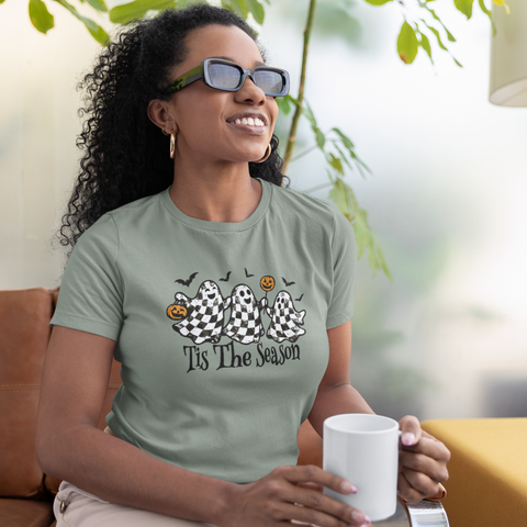 Tis The Season Ghost T-Shirt | Cute Halloween Graphic Tee