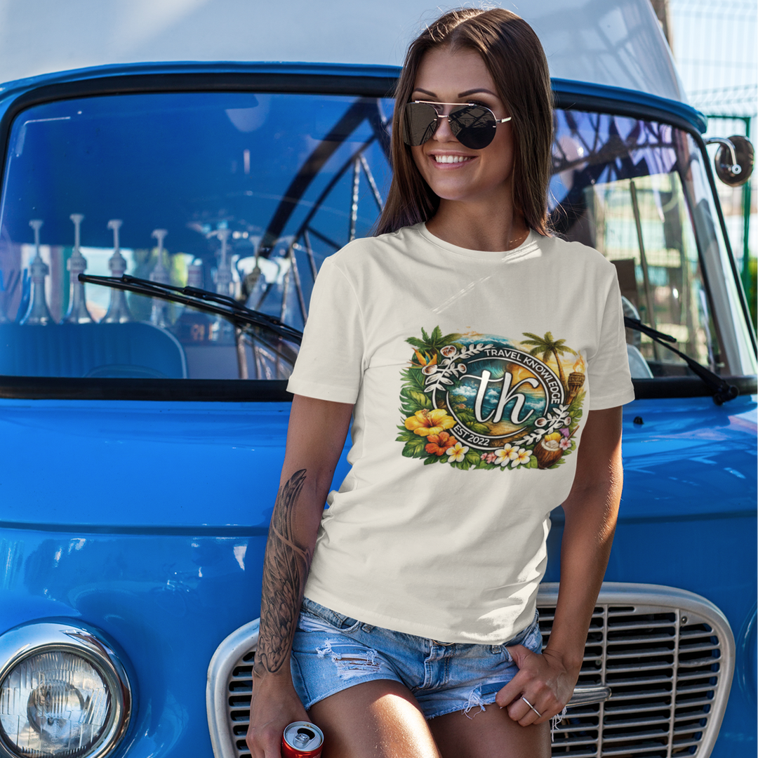 🌺 Travel Knowledge Tropical T-Shirt – 