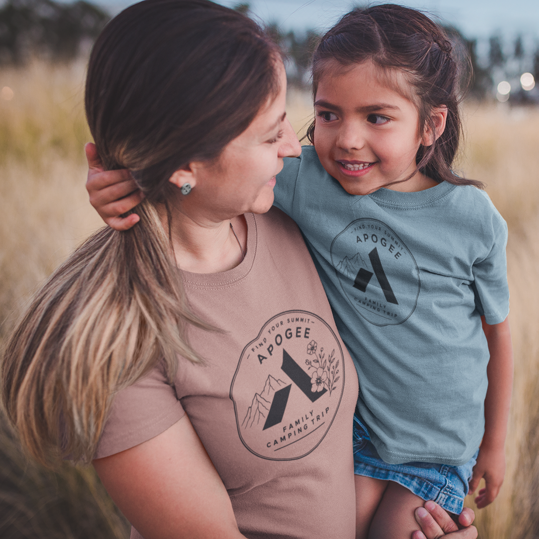 Apogee Tribe “Find Your Summit” Family Camping Trip Shirt