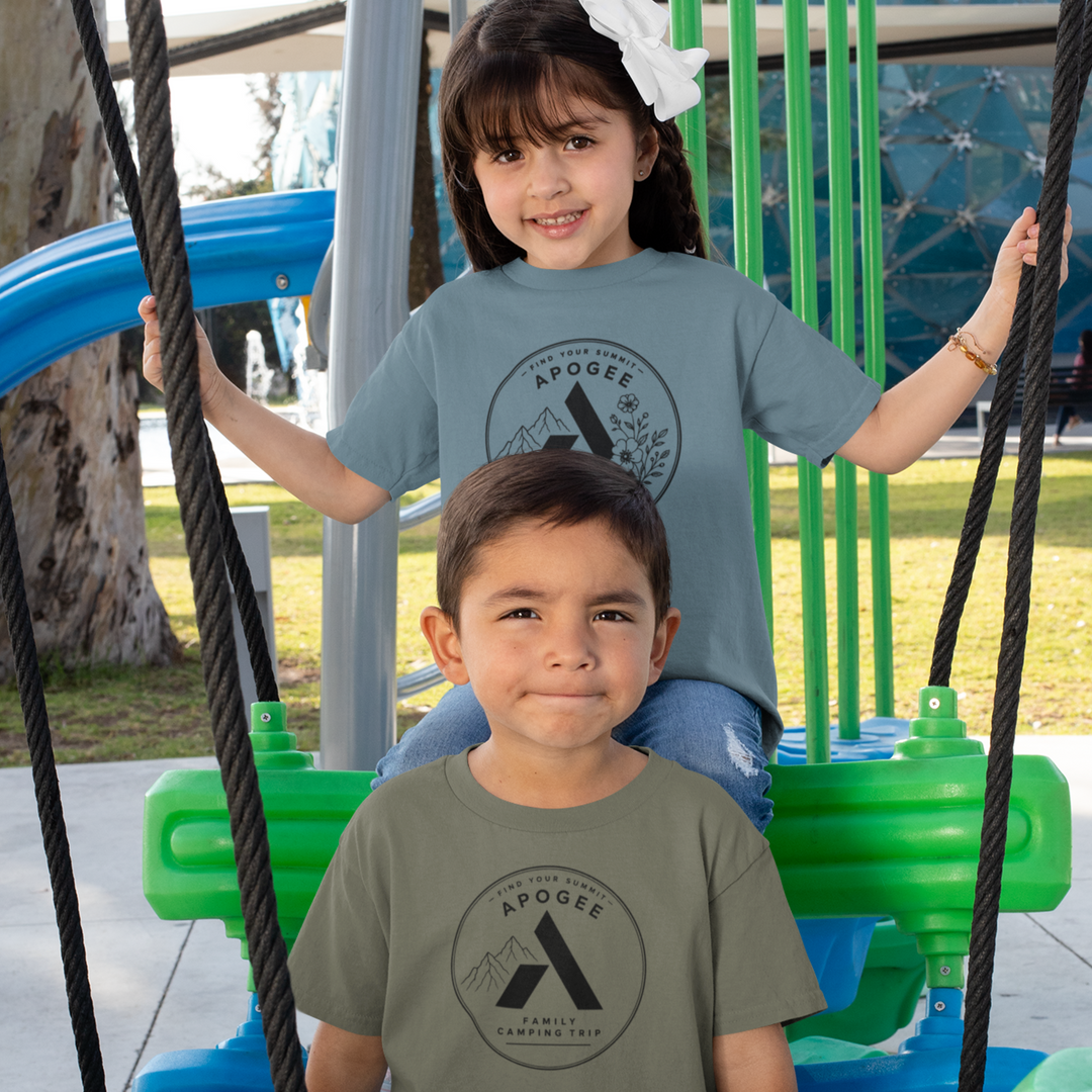 Apogee Tribe “Find Your Summit” Family Camping Trip Shirt