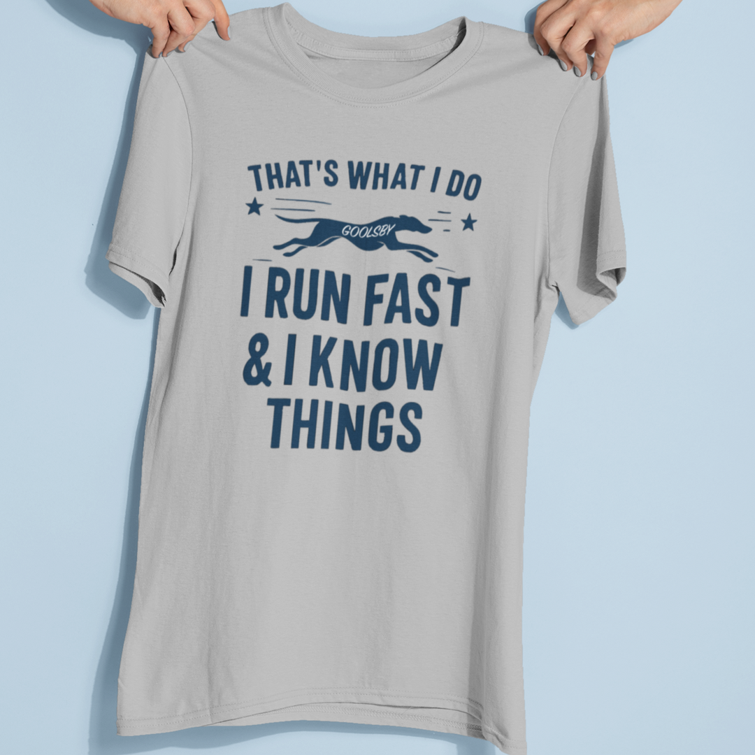 Goolsby “I Run Fast &amp; I Know Things” T-Shirt | Youth &amp; Adult