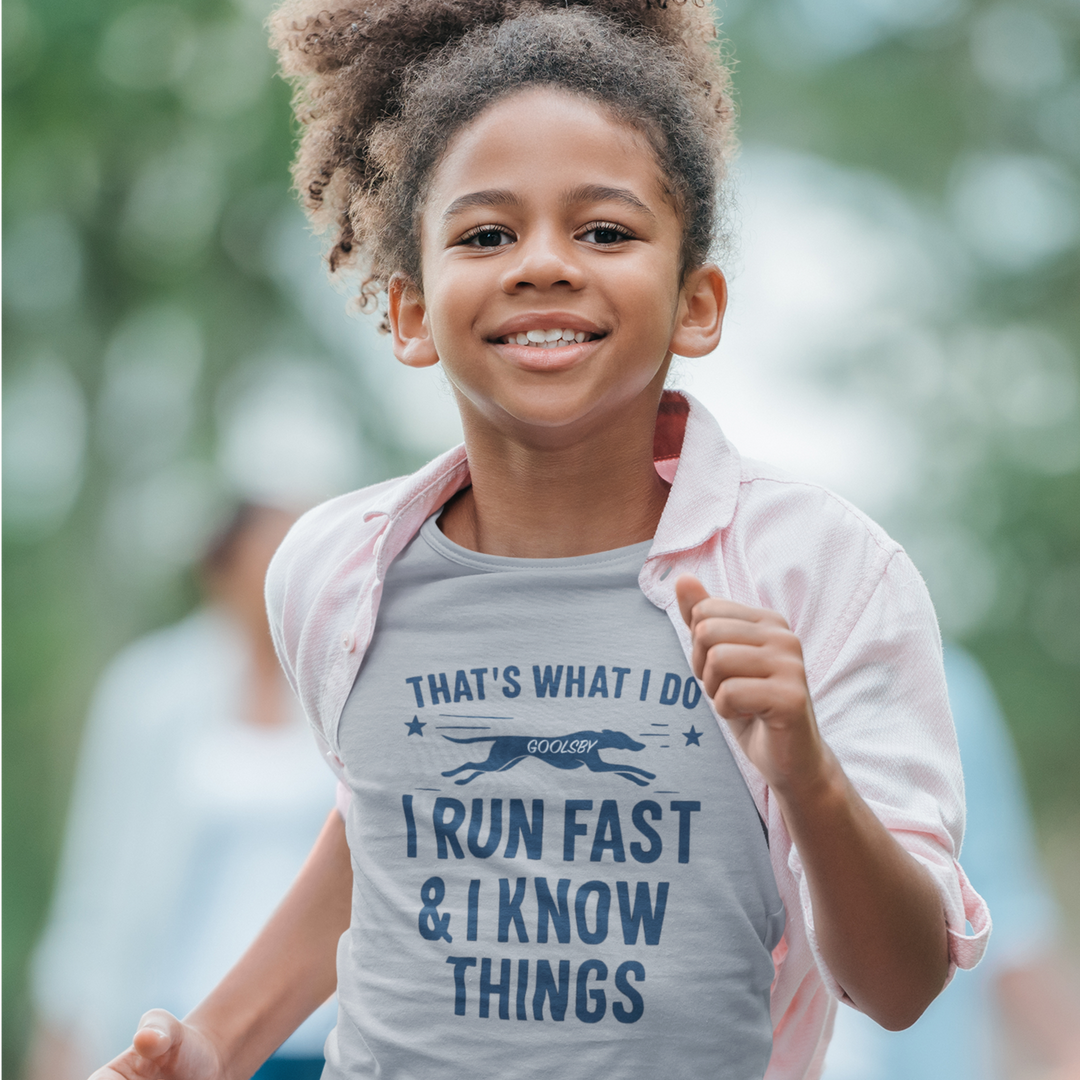 Goolsby “I Run Fast &amp; I Know Things” T-Shirt | Youth &amp; Adult