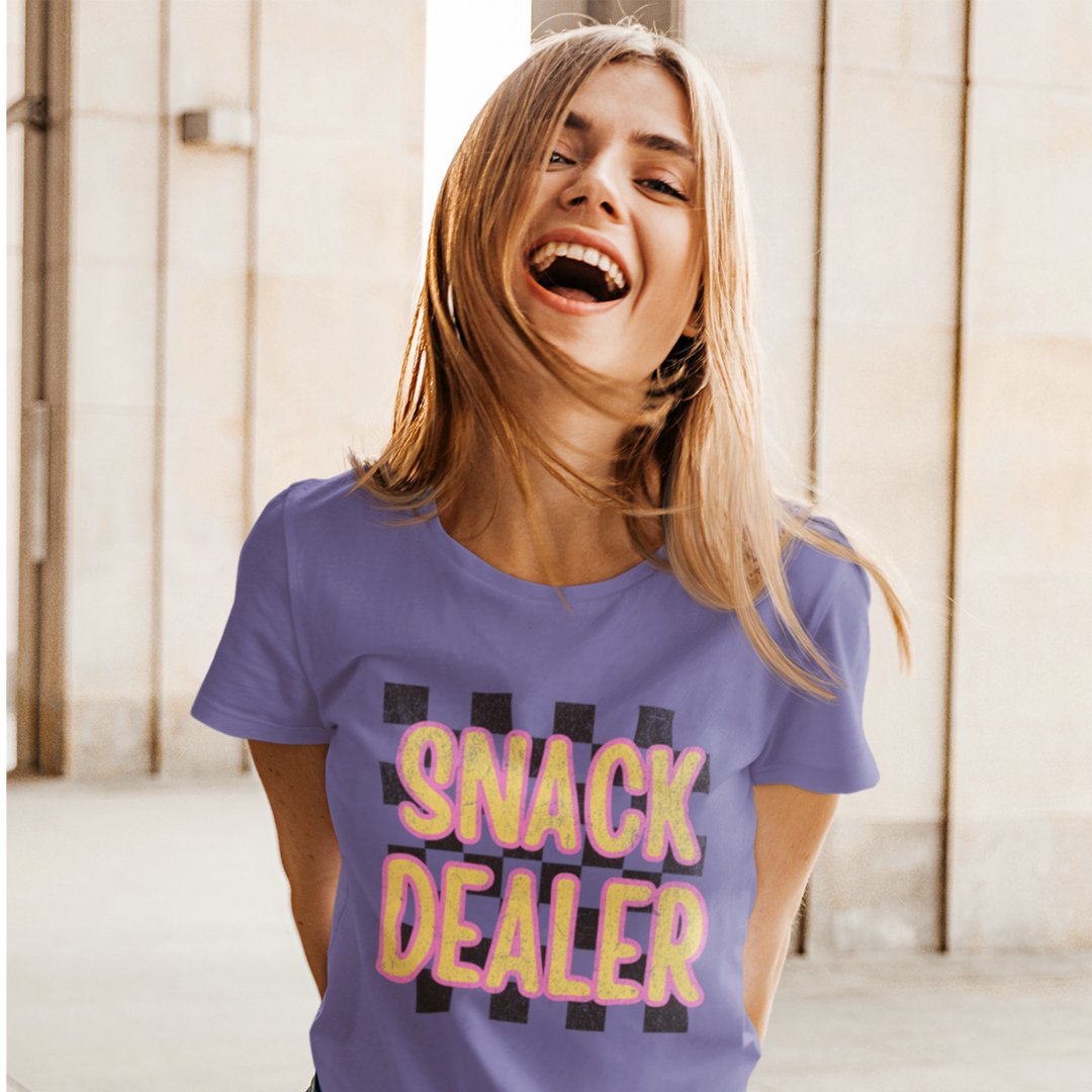 Snack Dealer T-Shirt – Funny Retro Graphic Tee | Unisex Fit