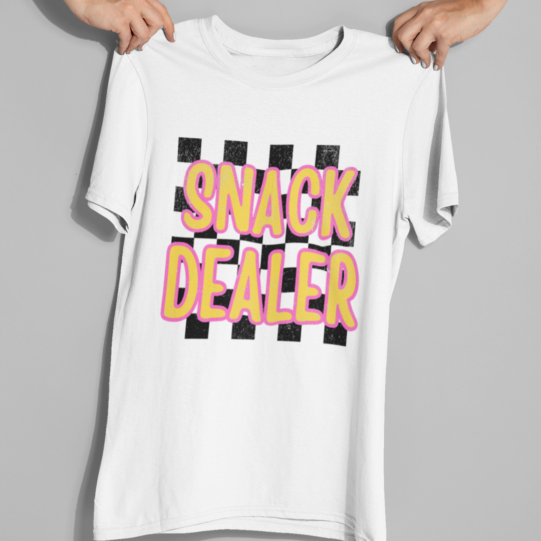 Snack Dealer T-Shirt – Funny Retro Graphic Tee | Unisex Fit